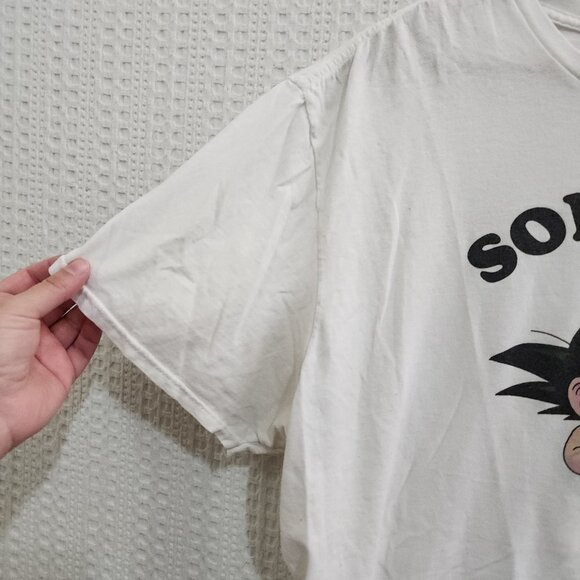 Hot Topic Dragon Ball Z New Adult T-Shirt Son Goku Sucking Thumb Graphic Tee XL - Picture 7 of 9